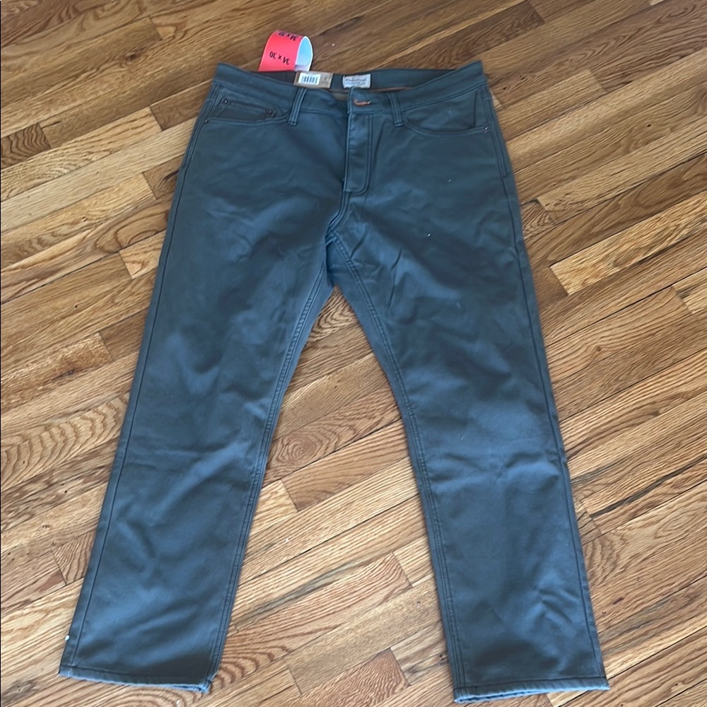 New with tags men’s stretch canvas bonded fleece lining regular fit pant 34 x 30